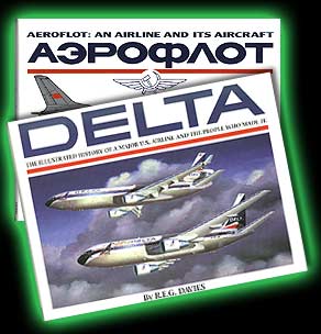Aeroflot and Delta book covers